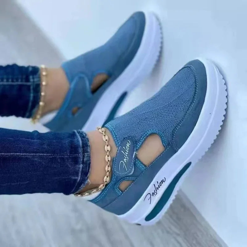 Baskets, sport, chaussures femmes, marche, entraînement, fitness, running, yoga, couleur bleue