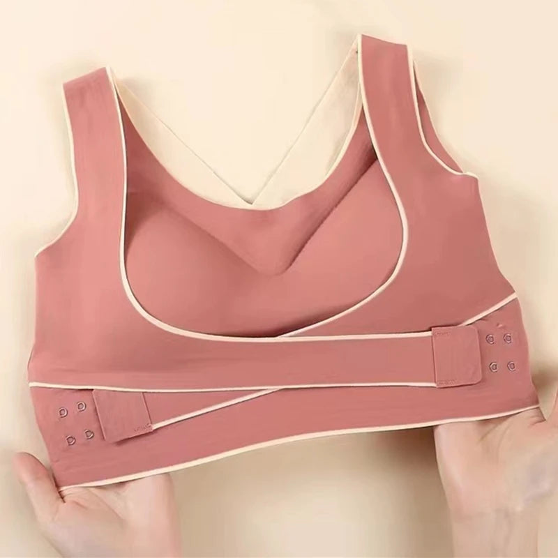 Femme - Body Sous-vetement de sport, antichoc, Anti-affaissement, beau dos, Fitness, Yoga, sexy, rose