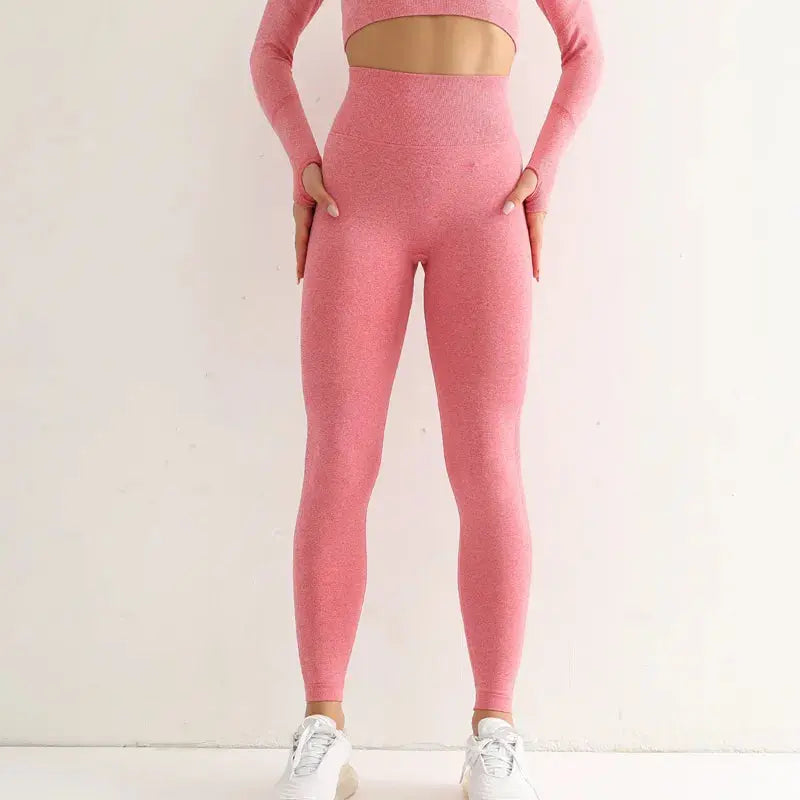 Femme - Leggings de Sport, taille haute, élastique, Yoga, Gym, Jogging, séchage rapide, pantalon Slim Push Up
