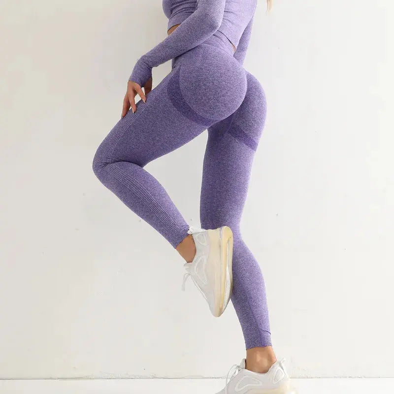 Femme - Leggings de Sport, taille haute, élastique, Yoga, Gym, Jogging, séchage rapide, pantalon Slim Push Up