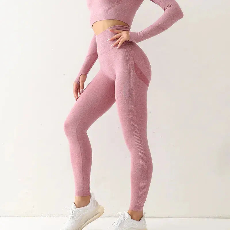Femme - Leggings de Sport, taille haute, élastique, Yoga, Gym, Jogging, séchage rapide, pantalon Slim Push Up