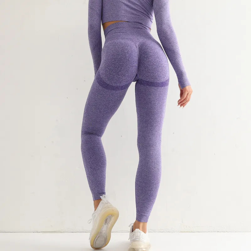 Femme - Leggings de Sport, taille haute, élastique, Yoga, Gym, Jogging, séchage rapide, pantalon Slim Push Up