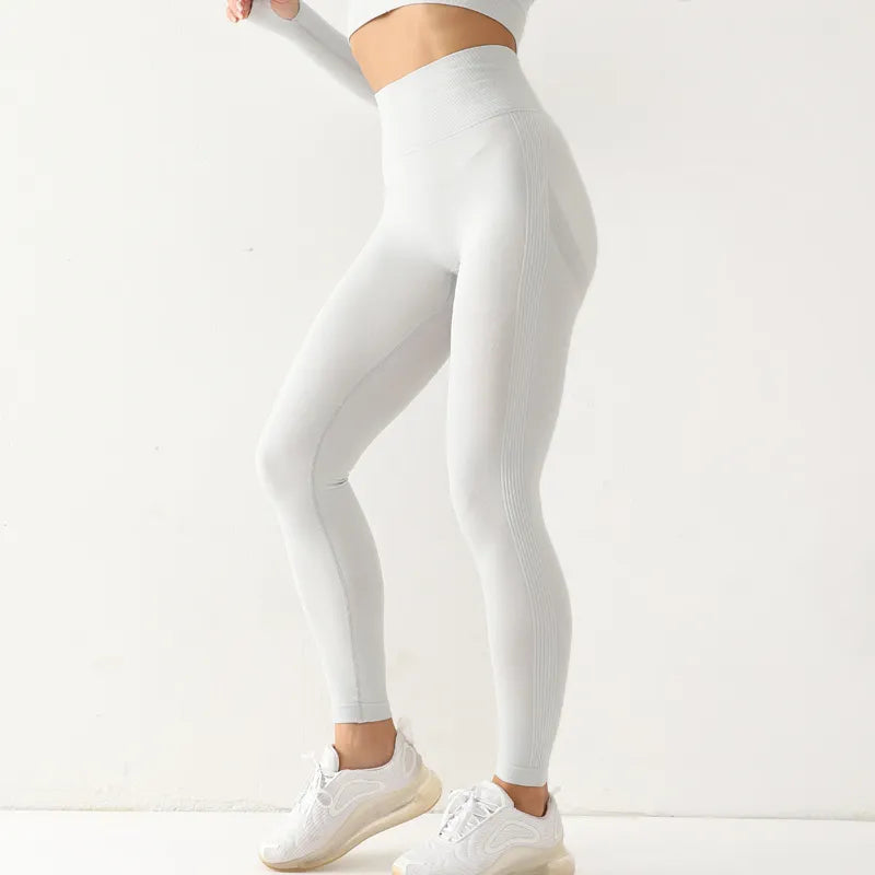 Femme - Leggings de Sport, taille haute, élastique, Yoga, Gym, Jogging, séchage rapide, pantalon Slim Push Up
