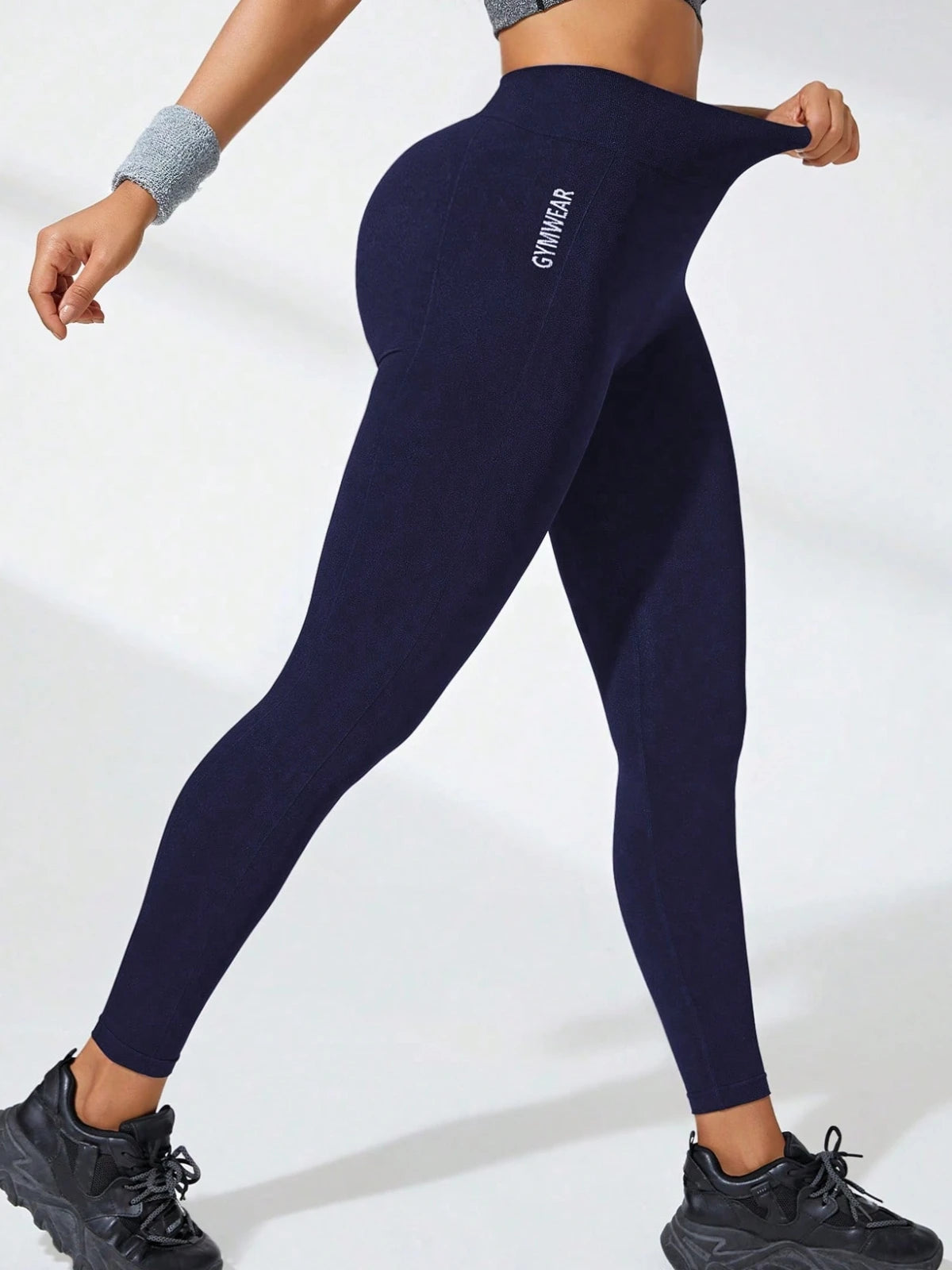 Femme - Pantalon de yoga taille haute pour femmes, vêtements de sport respirants, haute élasticité, lève-fesses