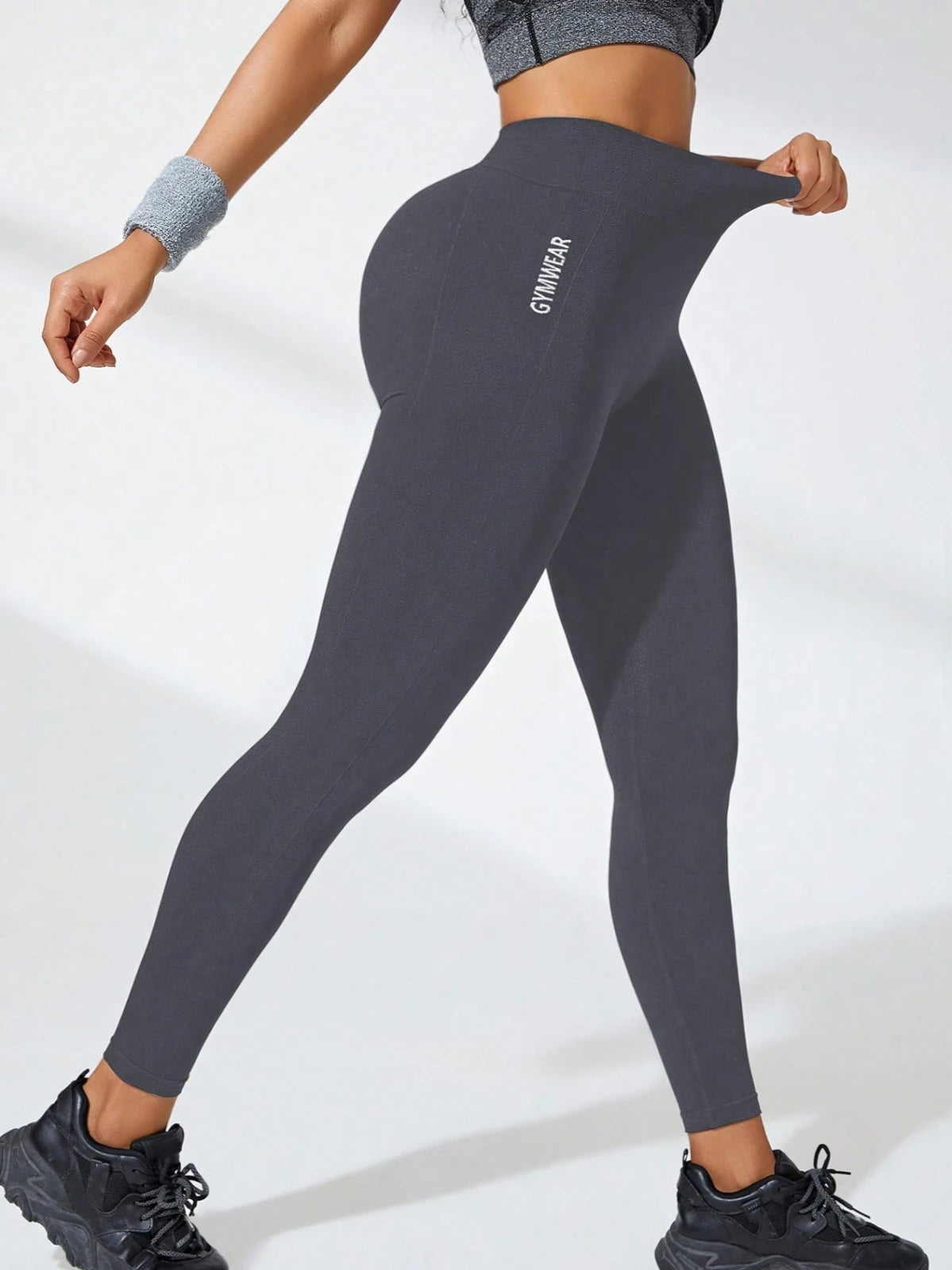 Femme - Pantalon de yoga taille haute pour femmes, vêtements de sport respirants, haute élasticité, lève-fesses