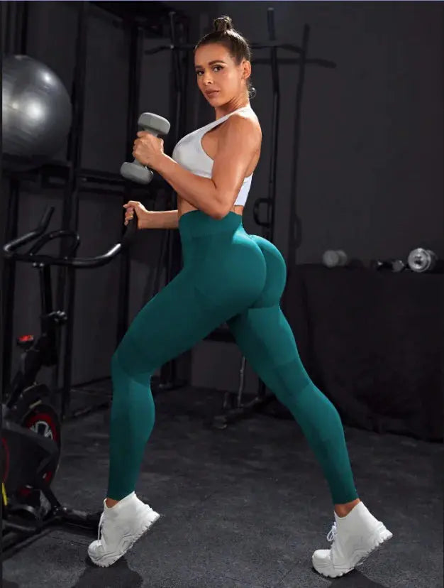 Femme - Pantalon de yoga taille haute pour femmes, vêtements de sport respirants, haute élasticité, lève-fesses