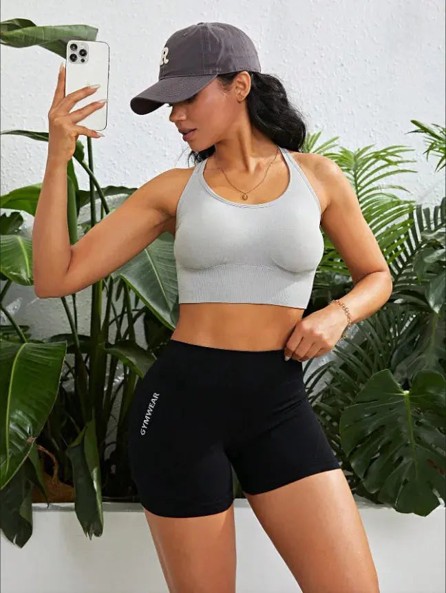 Femme - Short de sport, fitness, respirant, serré, cyclisme, yoga