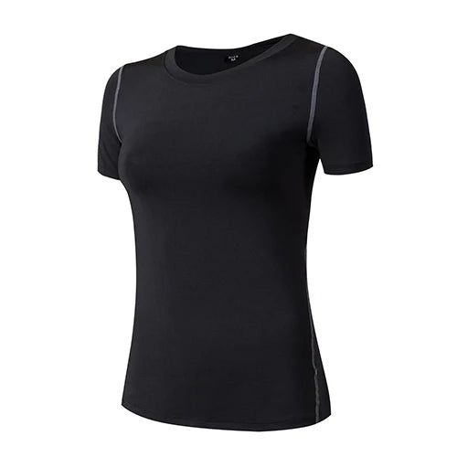 Femme - T-shirt de sport, fitness, gym, course à pied, Haut de yoga à séchage rapide