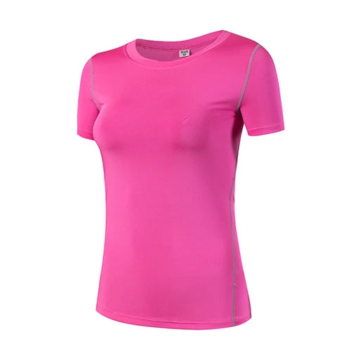 Femme - T-shirt de sport, fitness, gym, course à pied, Haut de yoga à séchage rapide