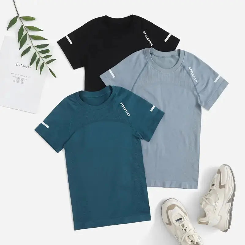 Femme, T-shirt classe de sport, cyclisme, yoga , fitness, entraînement athlétisme, running (2 pièces)
