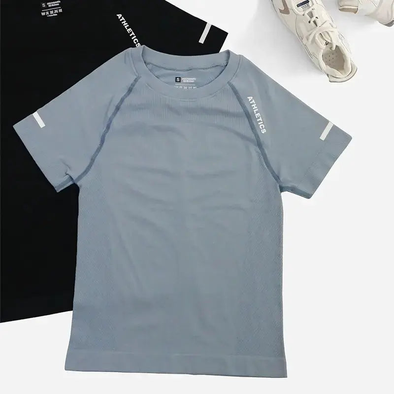 Femme, T-shirt classe de sport, cyclisme, yoga , fitness, entraînement athlétisme, running (2 pièces)