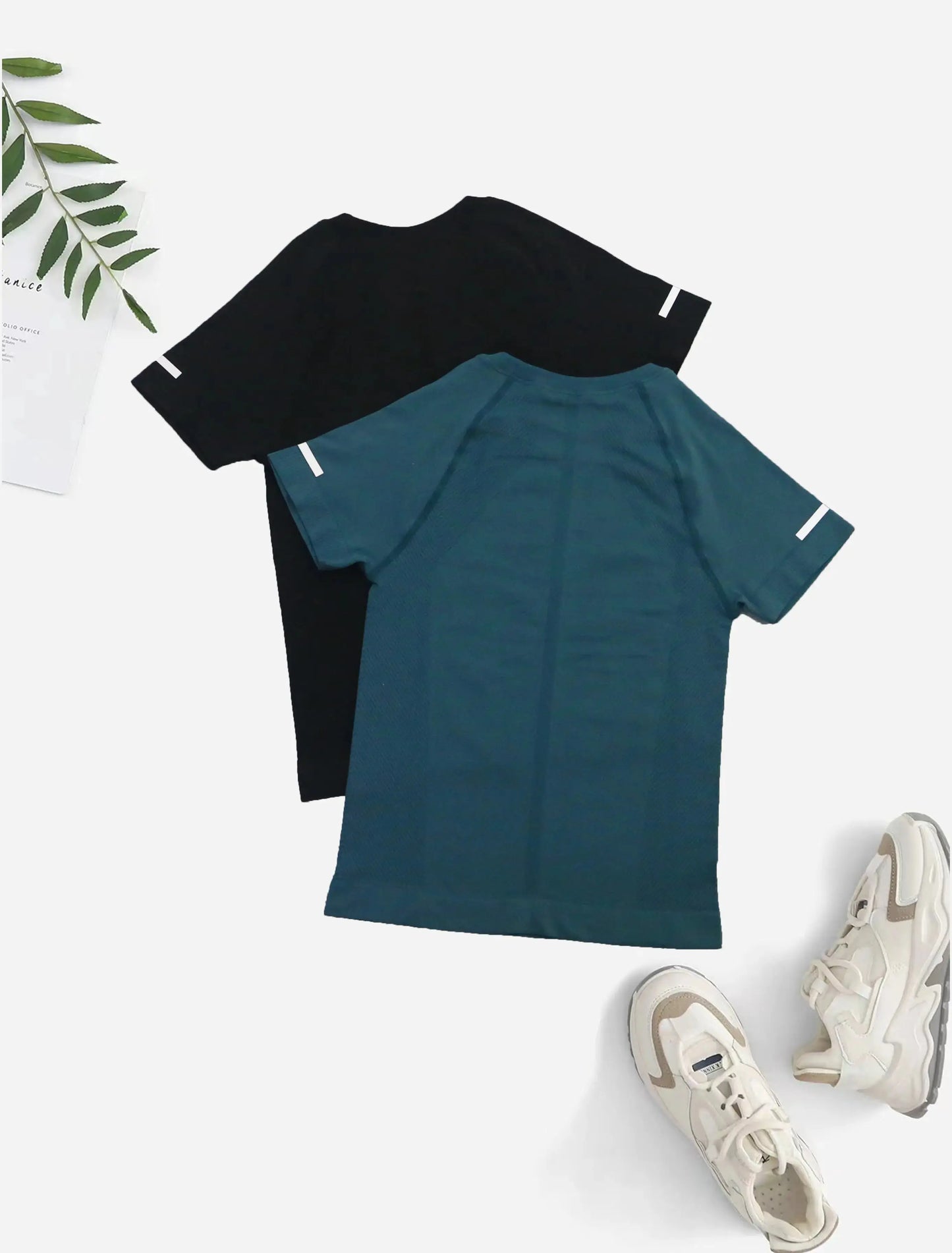 Femme, T-shirt classe de sport, cyclisme, yoga , fitness, entraînement athlétisme, running (2 pièces)
