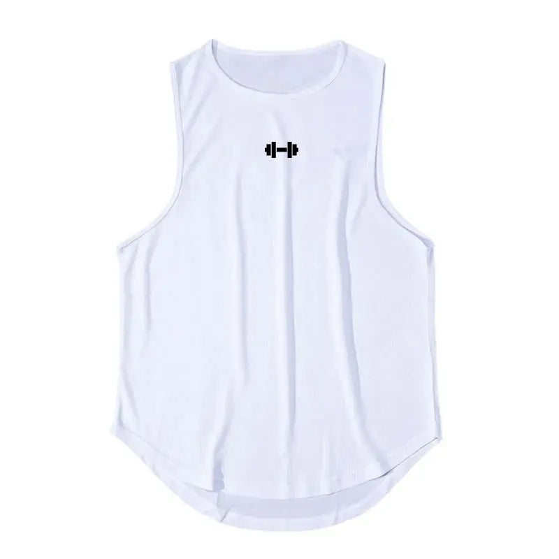 Homme - Débardeur, col rond d'entraînement de fitness pour hommes, musculation, Slim Fit, gym