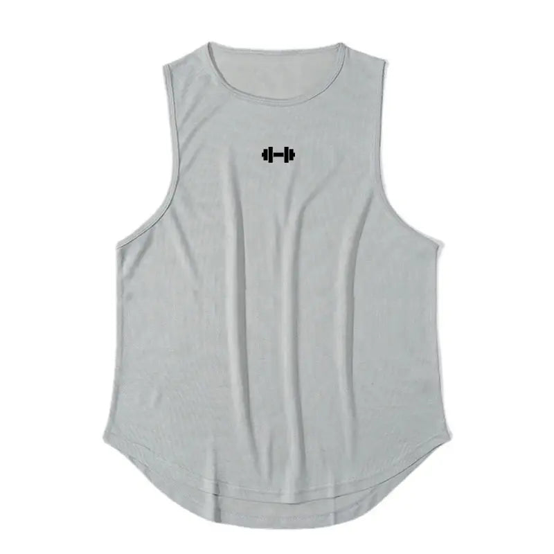 Homme - Débardeur, col rond d'entraînement de fitness pour hommes, musculation, Slim Fit, gym