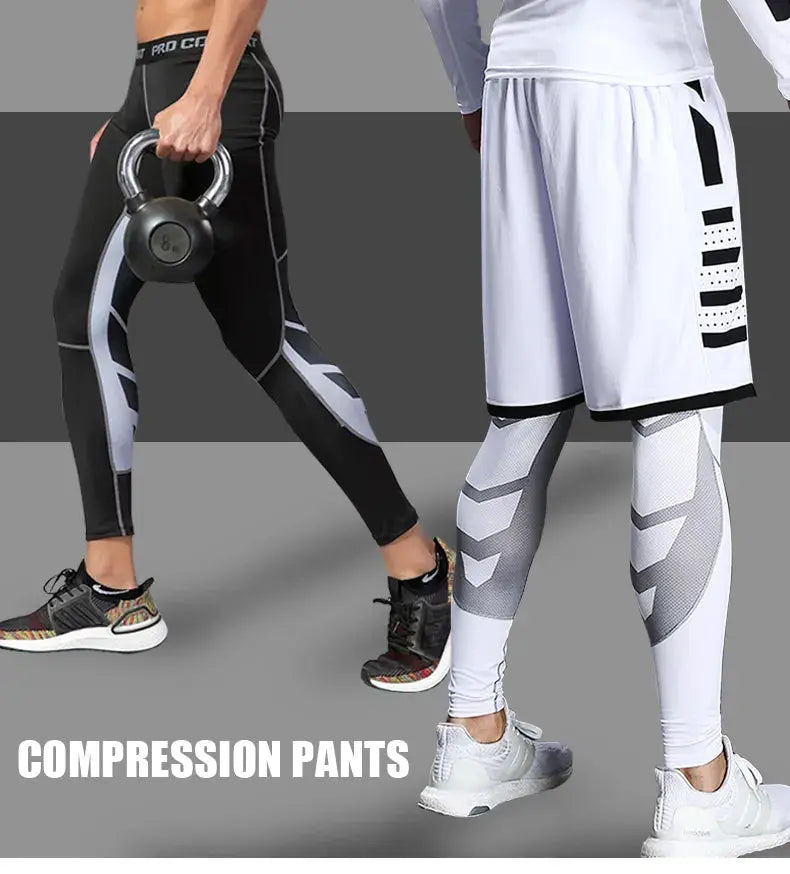 Homme - Legging de cyclisme, course à pied, basket-ball, football, pantalon de survêtement, collants de fitness