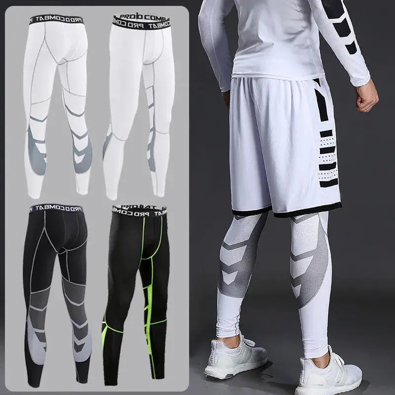 Homme - Legging de cyclisme, course à pied, basket-ball, football, pantalon de survêtement, collants de fitness