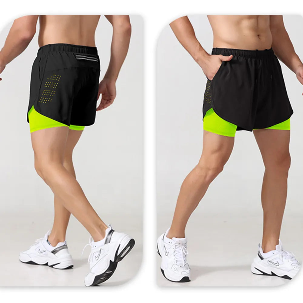 Homme - Short de Sport, d'entraînement, de Jogging, de gymnastique, de course à pied