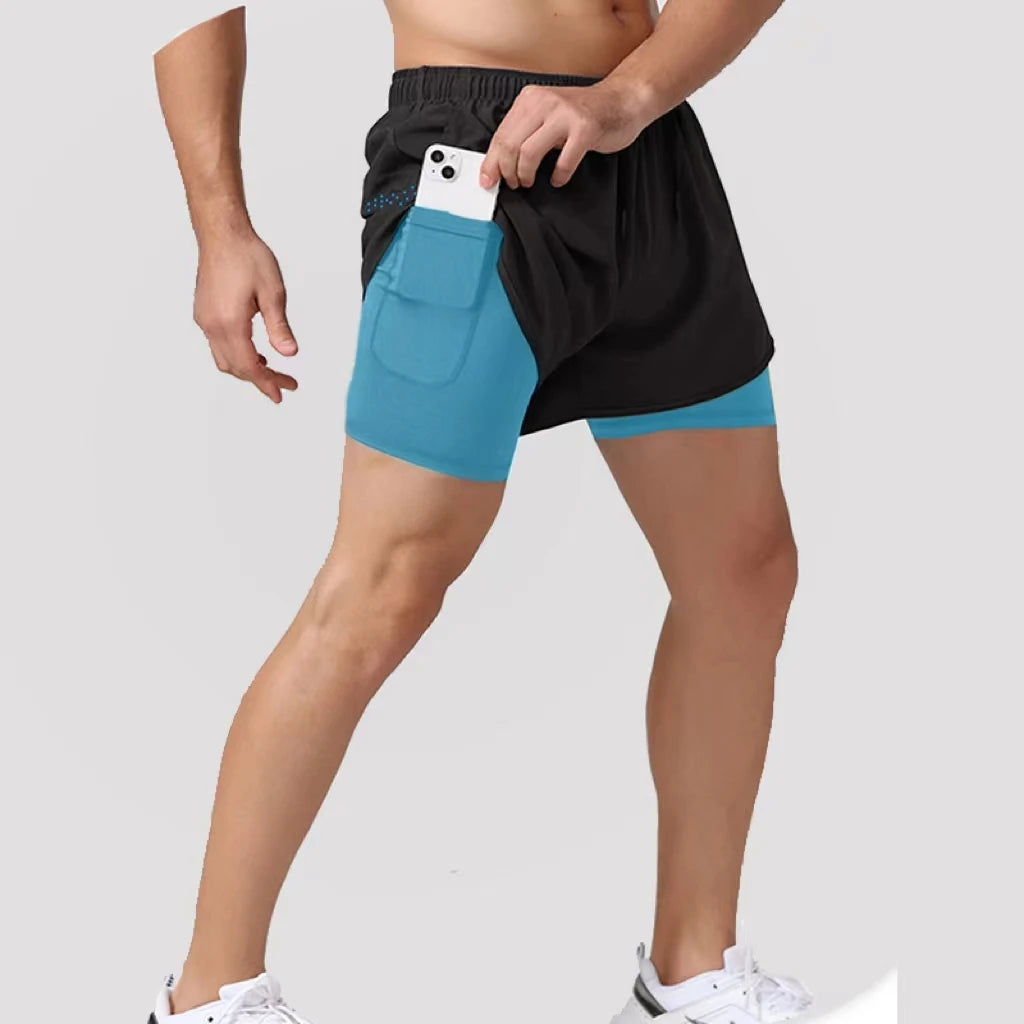 Homme - Short de Sport, d'entraînement, de Jogging, de gymnastique, de course à pied