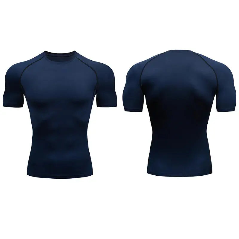 Homme - T-shirt de sport, compression à manches courtes