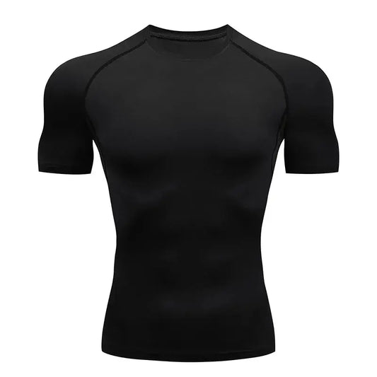 Homme - T-shirt de sport, compression à manches courtes