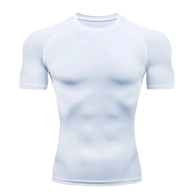 Homme - T-shirt de sport, compression à manches courtes