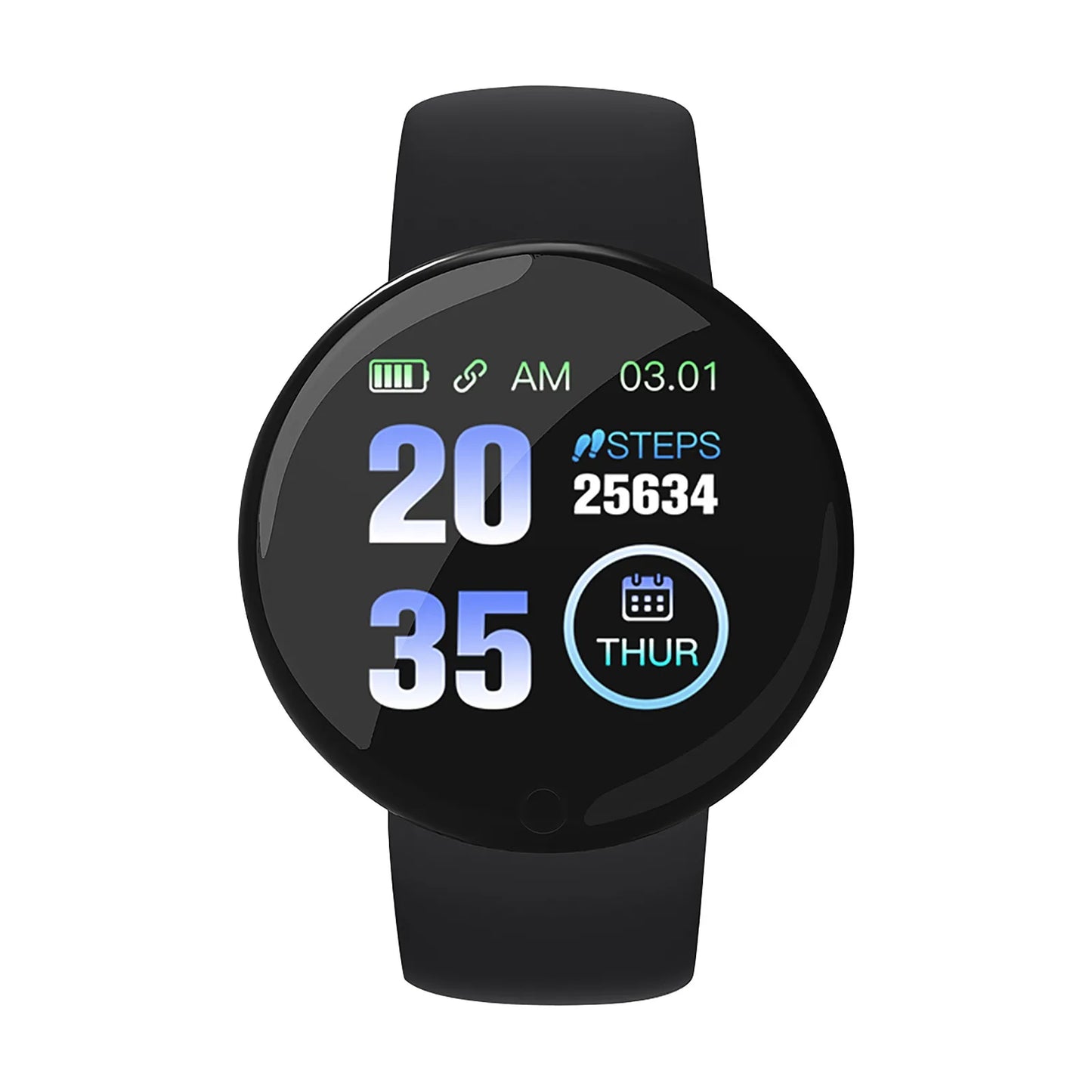 Montre de sport intelligente numérique ronde pour hommes et femmes, montres LED, électronique, Bluetooth, montre-bracelet de fitness, multifonctions.