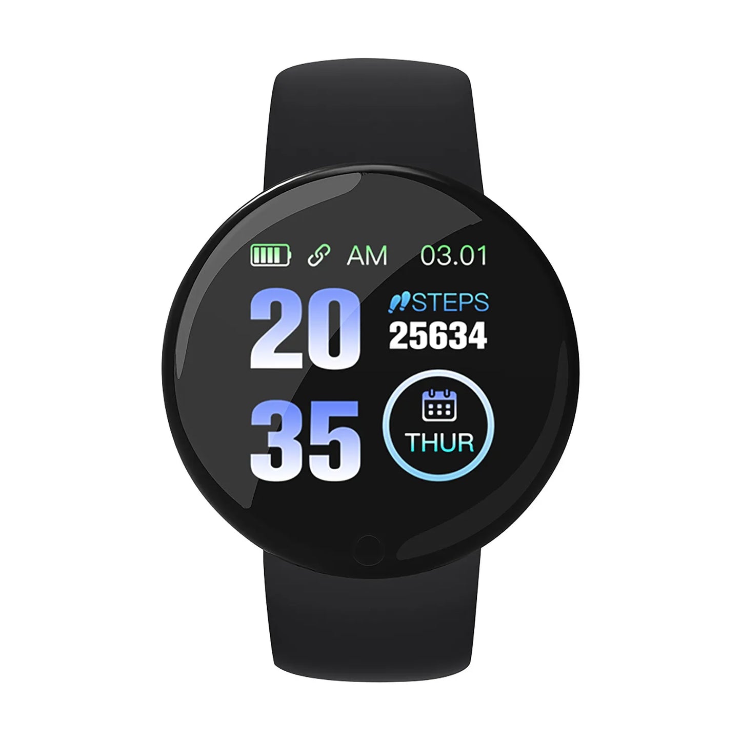 Montre de sport intelligente numérique ronde pour hommes et femmes, montres LED, électronique, Bluetooth, montre-bracelet de fitness, multifonctions.