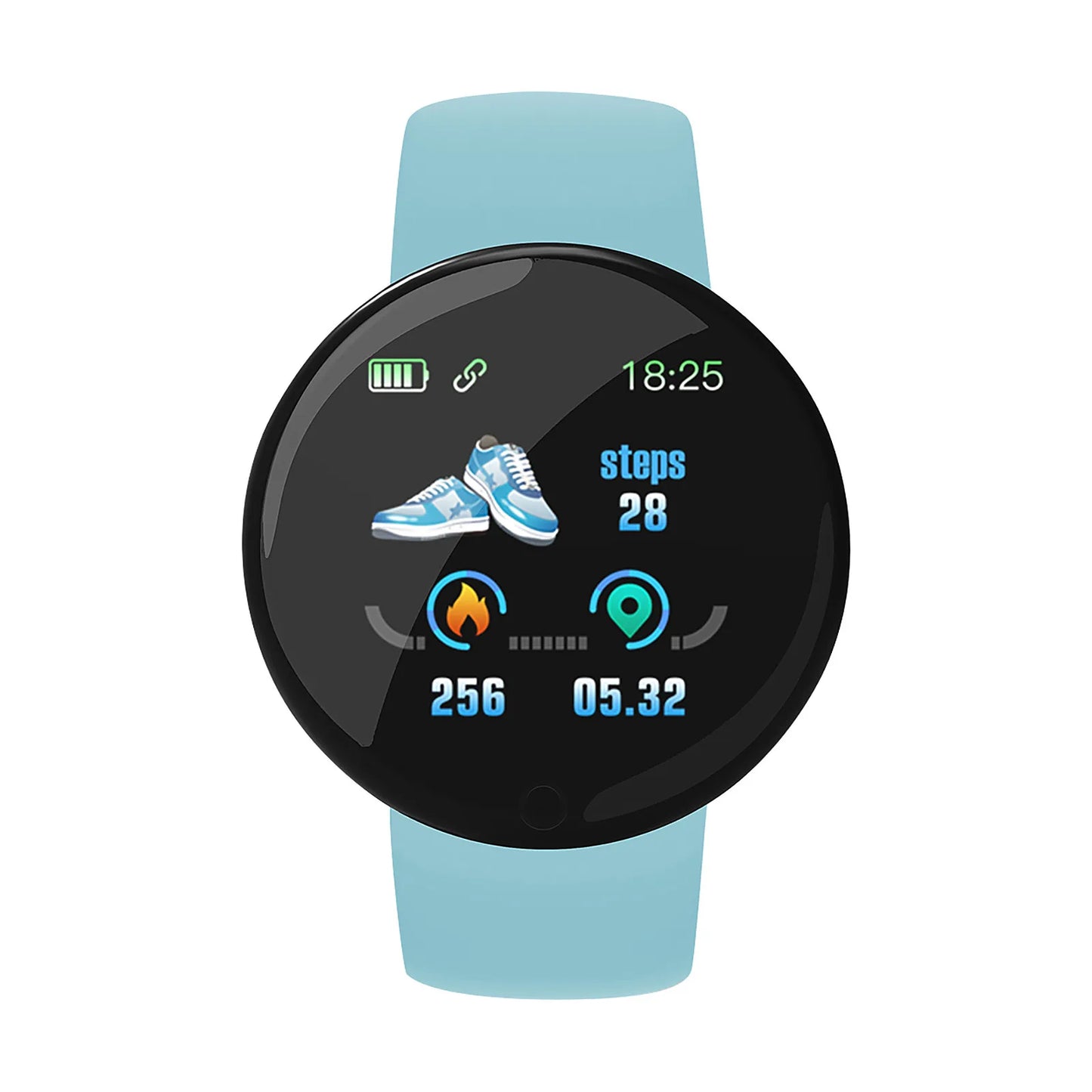 Montre de sport intelligente numérique ronde pour hommes et femmes, montres LED, électronique, Bluetooth, montre-bracelet de fitness, multifonctions.