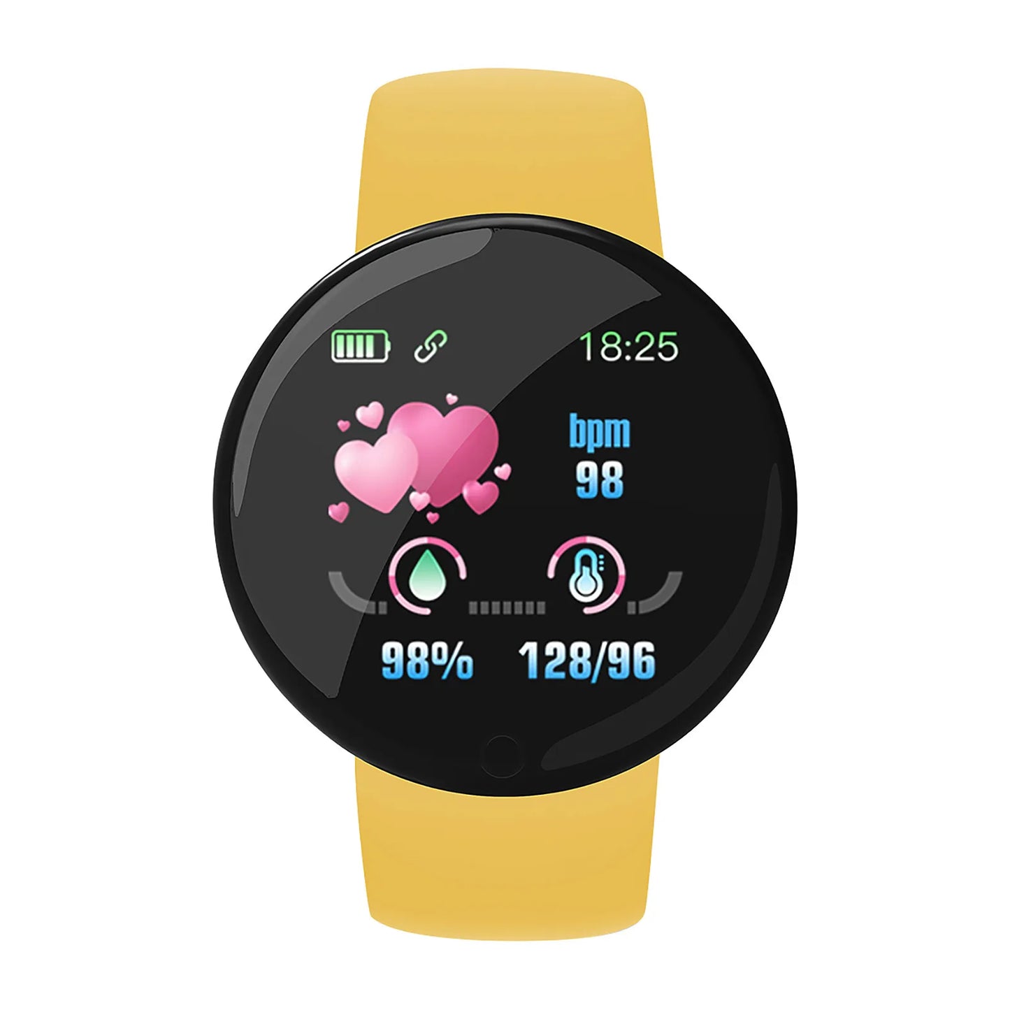 Montre de sport intelligente numérique ronde pour hommes et femmes, montres LED, électronique, Bluetooth, montre-bracelet de fitness, multifonctions.