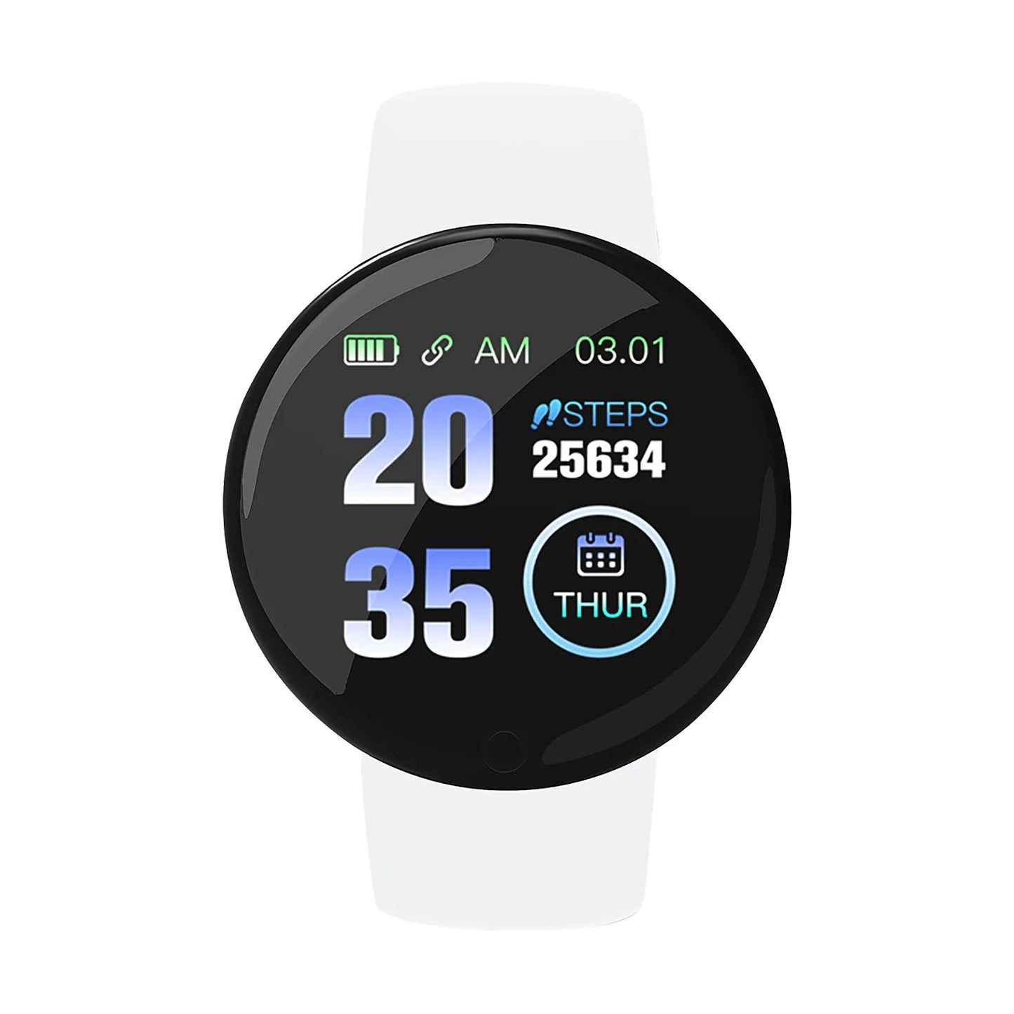 Montre de sport intelligente numérique ronde pour hommes et femmes, montres LED, électronique, Bluetooth, montre-bracelet de fitness, multifonctions.