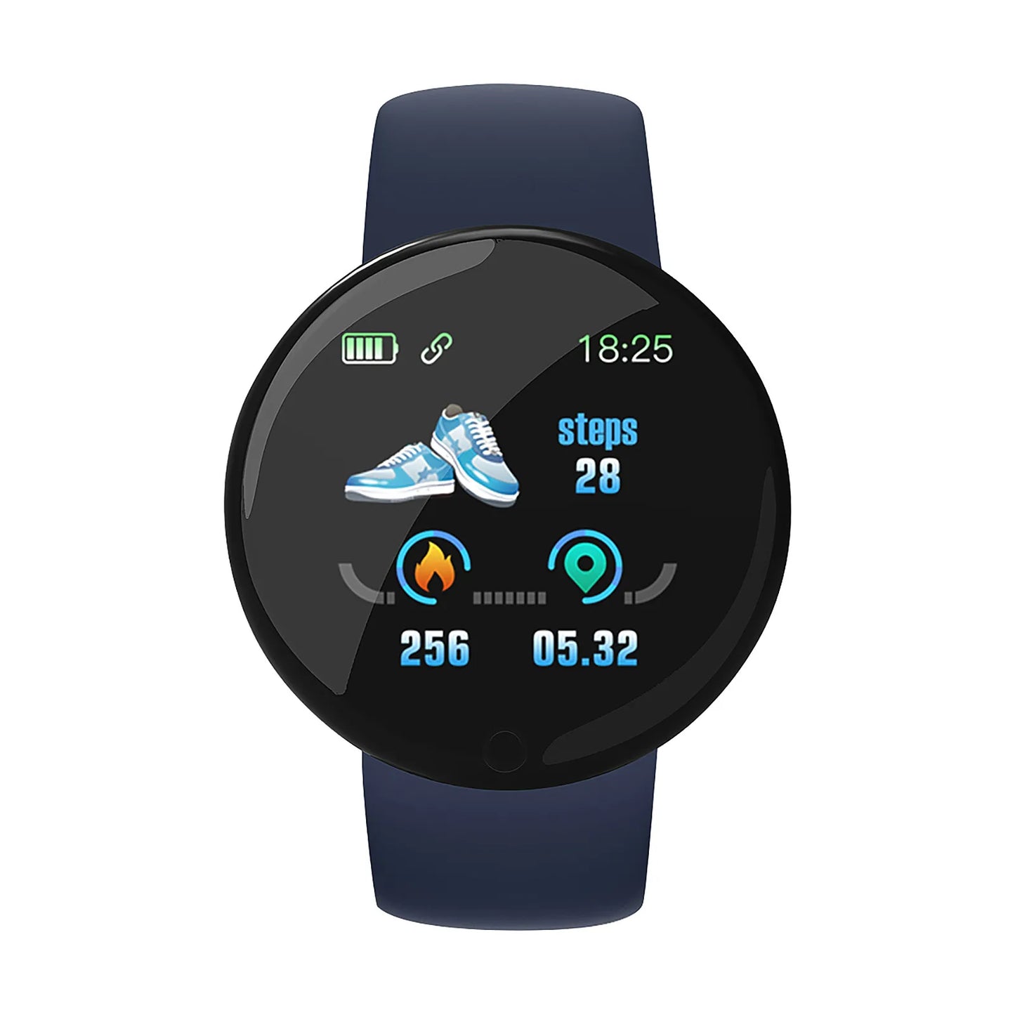 Montre de sport intelligente numérique ronde pour hommes et femmes, montres LED, électronique, Bluetooth, montre-bracelet de fitness, multifonctions.