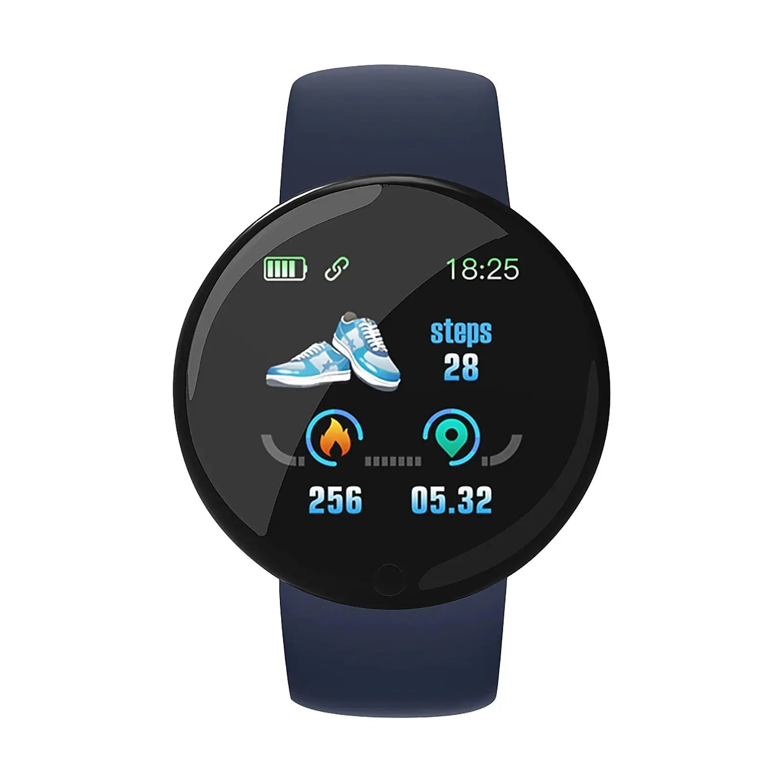 Montre de sport intelligente numérique ronde pour hommes et femmes, montres LED, électronique, Bluetooth, montre-bracelet de fitness, multifonctions.
