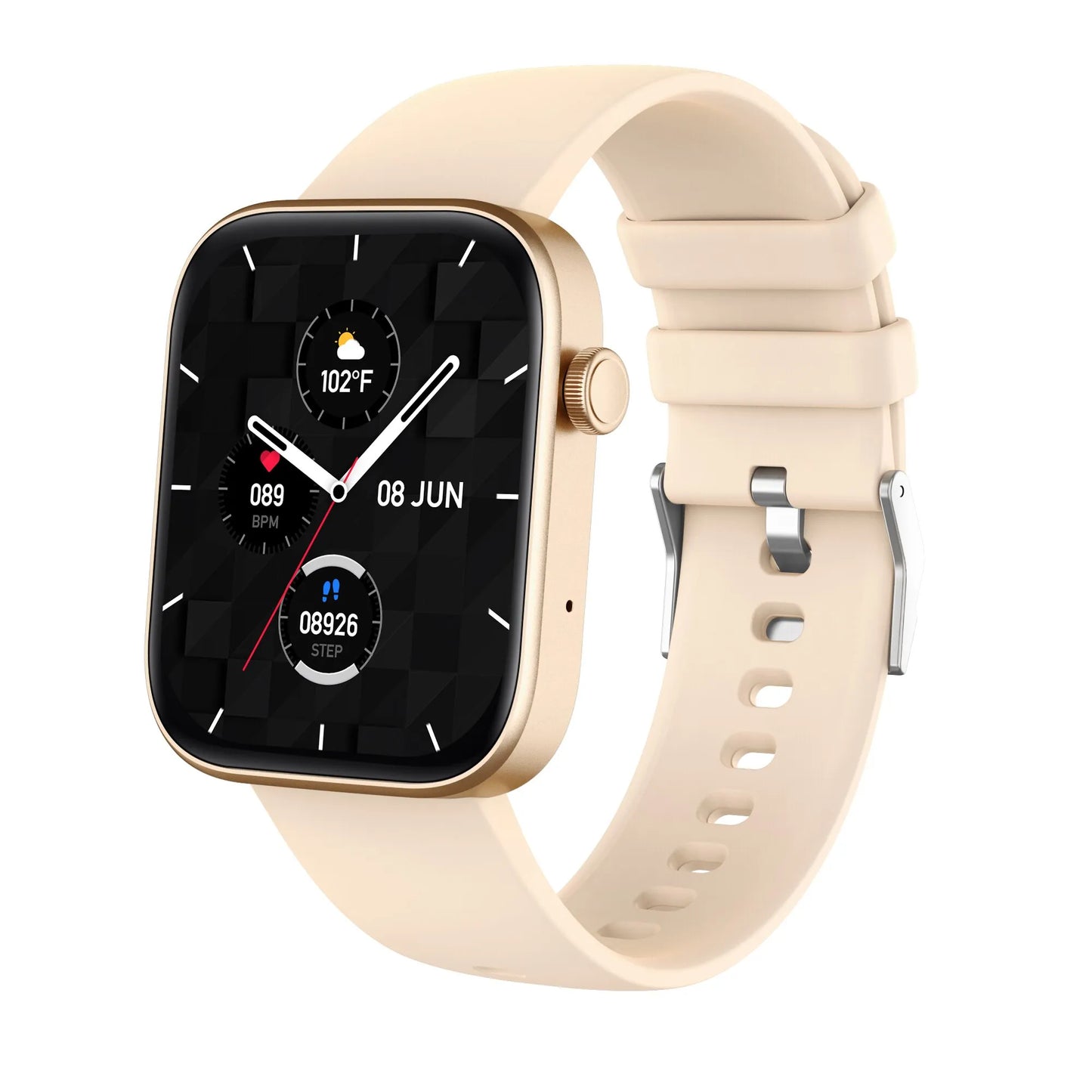 Montre connectée pour les hommes et les femmes, étanche conforme à la norme IP68, avec appels vocaux et assistant vocal, multifonctions