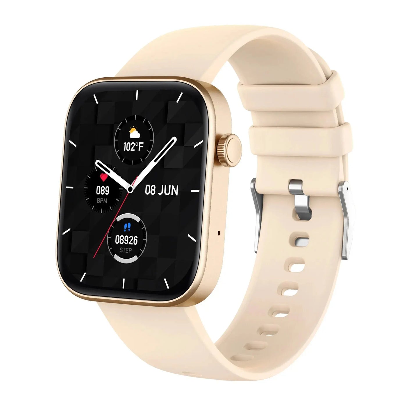 Montre connectée pour les hommes et les femmes, étanche conforme à la norme IP68, avec appels vocaux et assistant vocal, multifonctions