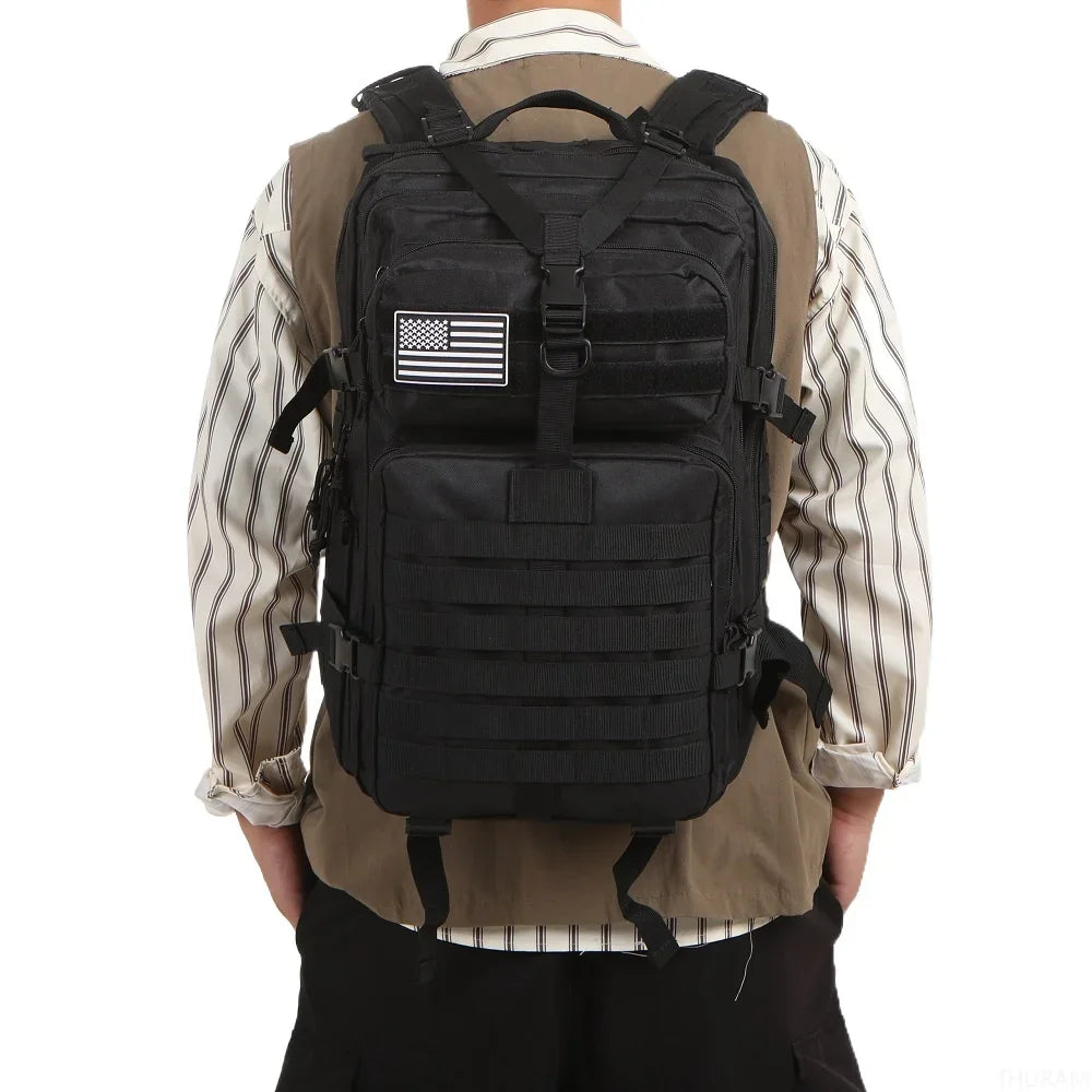 Sac à dos 25L/50L imperméable, nylon 1000D, multi-activités - randonnée, camping, chasse, pêche, trekking
