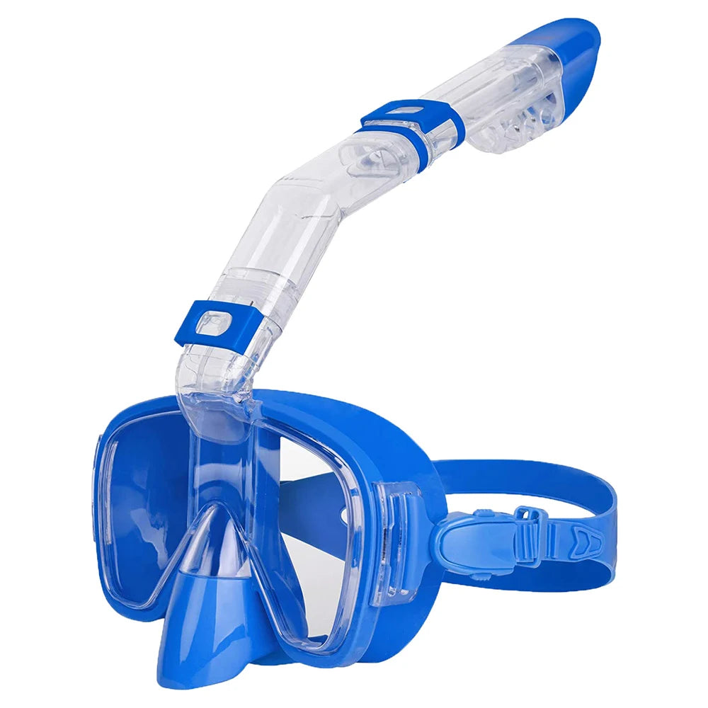 Masque de plongée en apnée pliable Anti-buée, ensemble avec système de couverture sèche complète pour la natation gratuite, équipement professionnel pour adultes et enfants