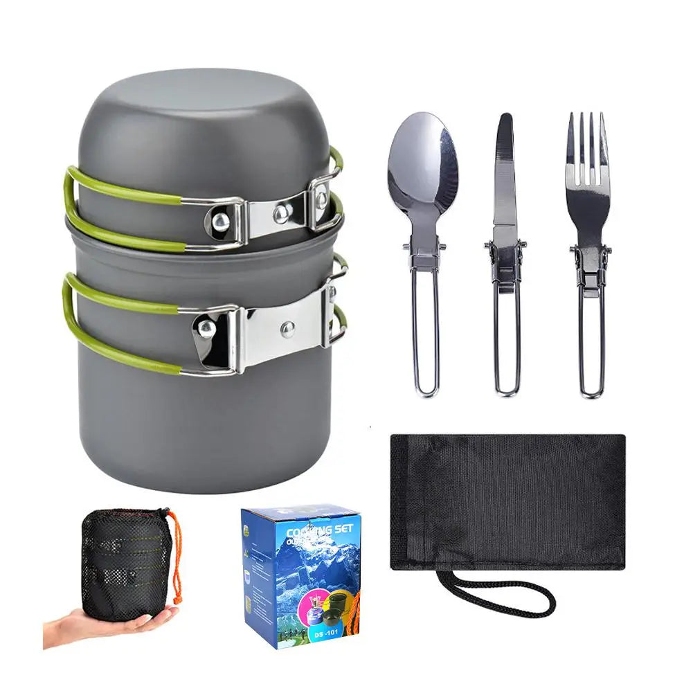 Ensemble de cuisine portable – idéal pour camping, rando, pique-nique et aventure