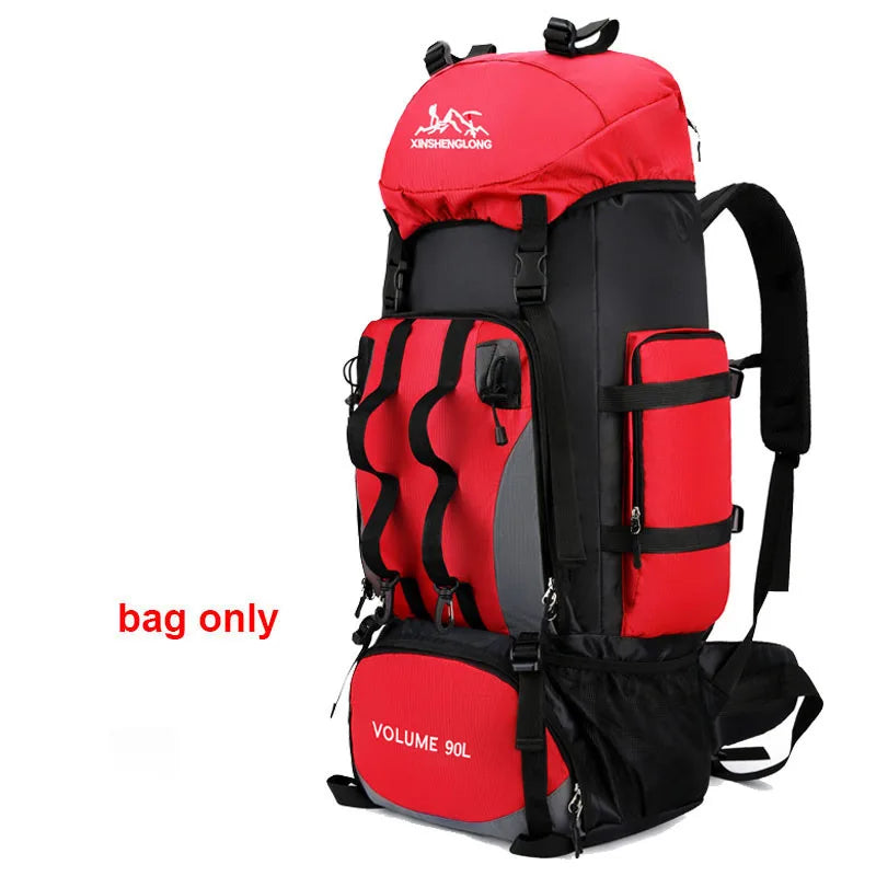 Sac de sport 90L étanche, résistant et imperméable, grande capacité pour randonnée, trekking et camping