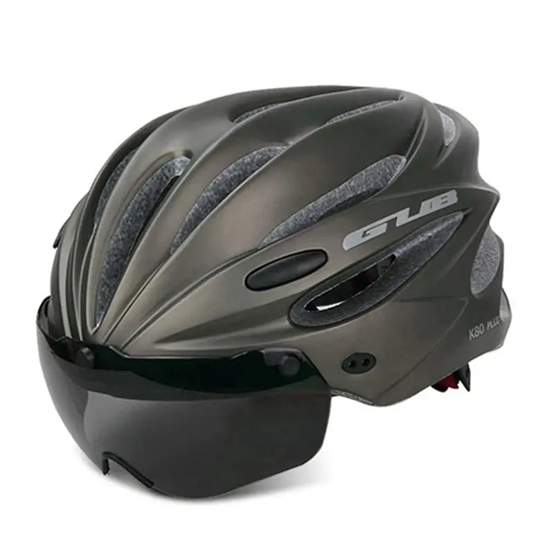 Casque de vélo avec lunettes magnétiques, coupe-vent SportMix