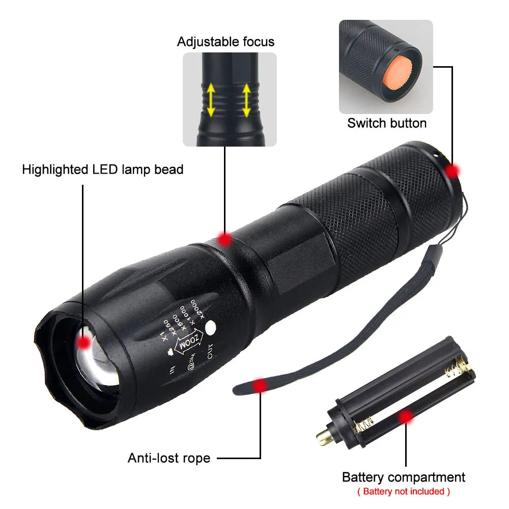Mini lampe – idéale activités outdoor – Multi modes et étanche ip65