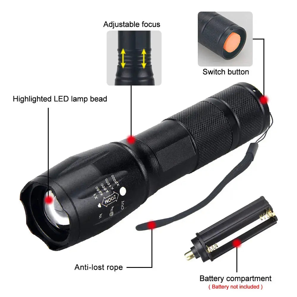Mini lampe – idéale activités outdoor – Multi modes et étanche ip65 SportMix