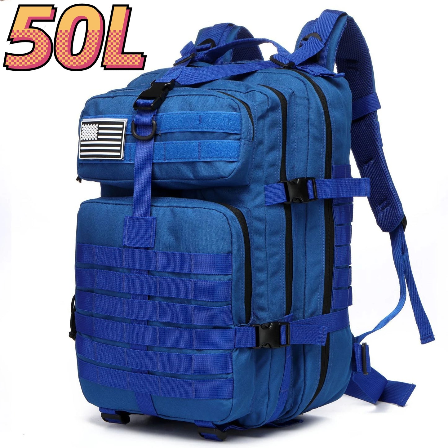 Sac à dos 25L/50L imperméable, nylon 1000D, multi-activités - randonnée, camping, chasse, pêche, trekking