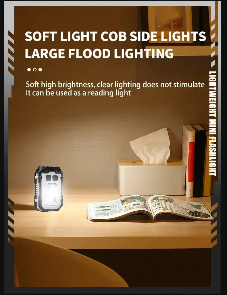 Lampe de poche mini LED rechargeable, ultra-brillante et pratique avec clip magnétique SportMix
