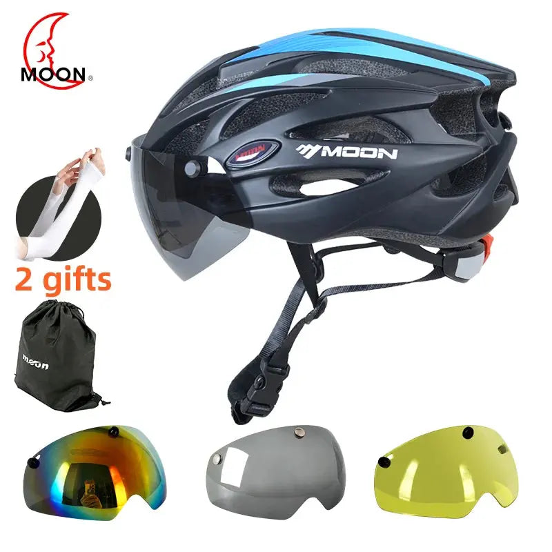 Casque de vélo ultraléger pour adulte, avec visière magnétique SportMix