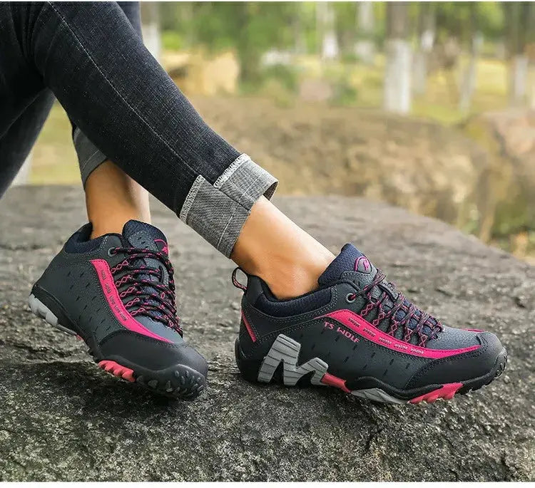 Chaussures de randonnée unisexes premium en cuir – robustes, confortables et durables SportMix