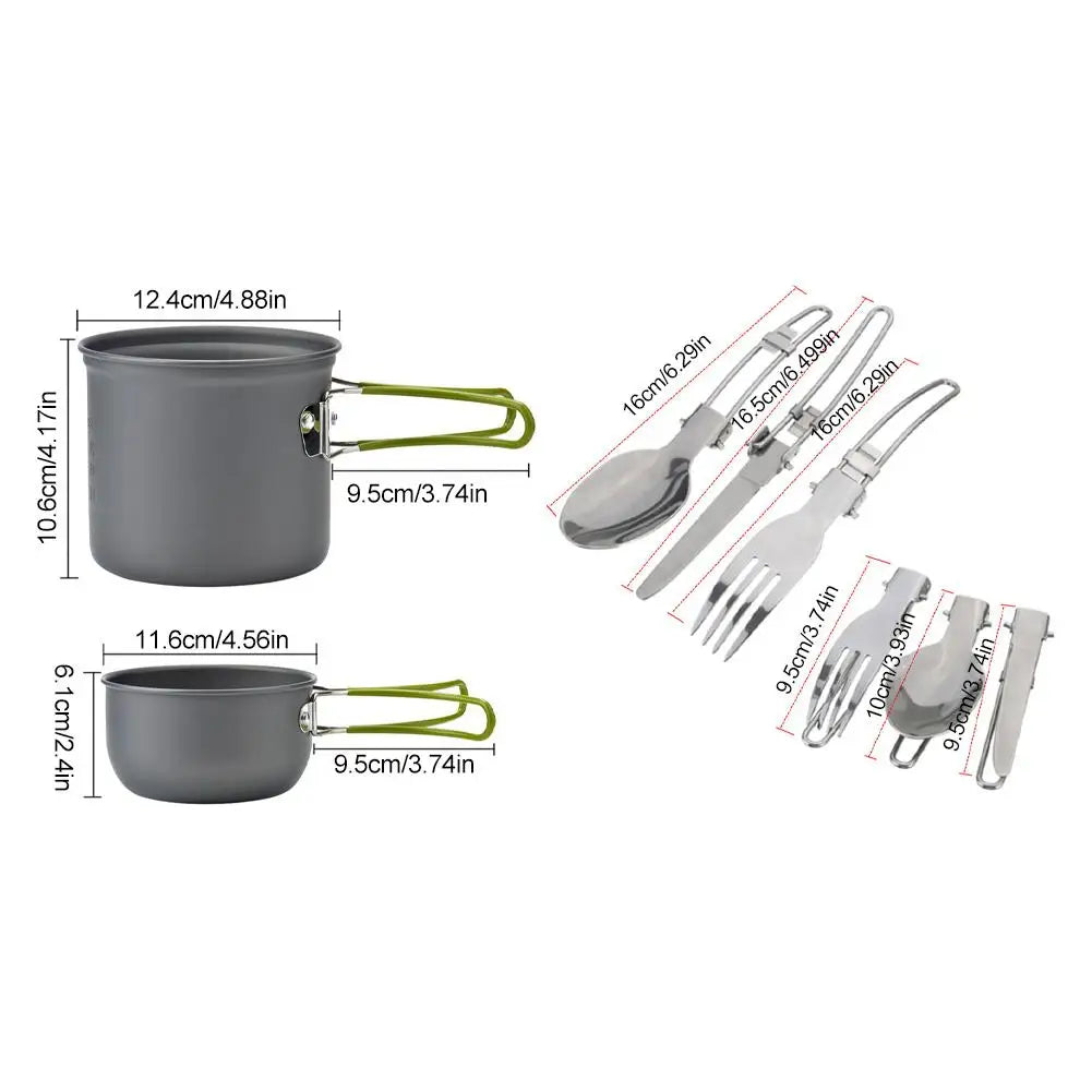Ensemble de cuisine portable – idéal pour camping, rando, pique-nique et aventure