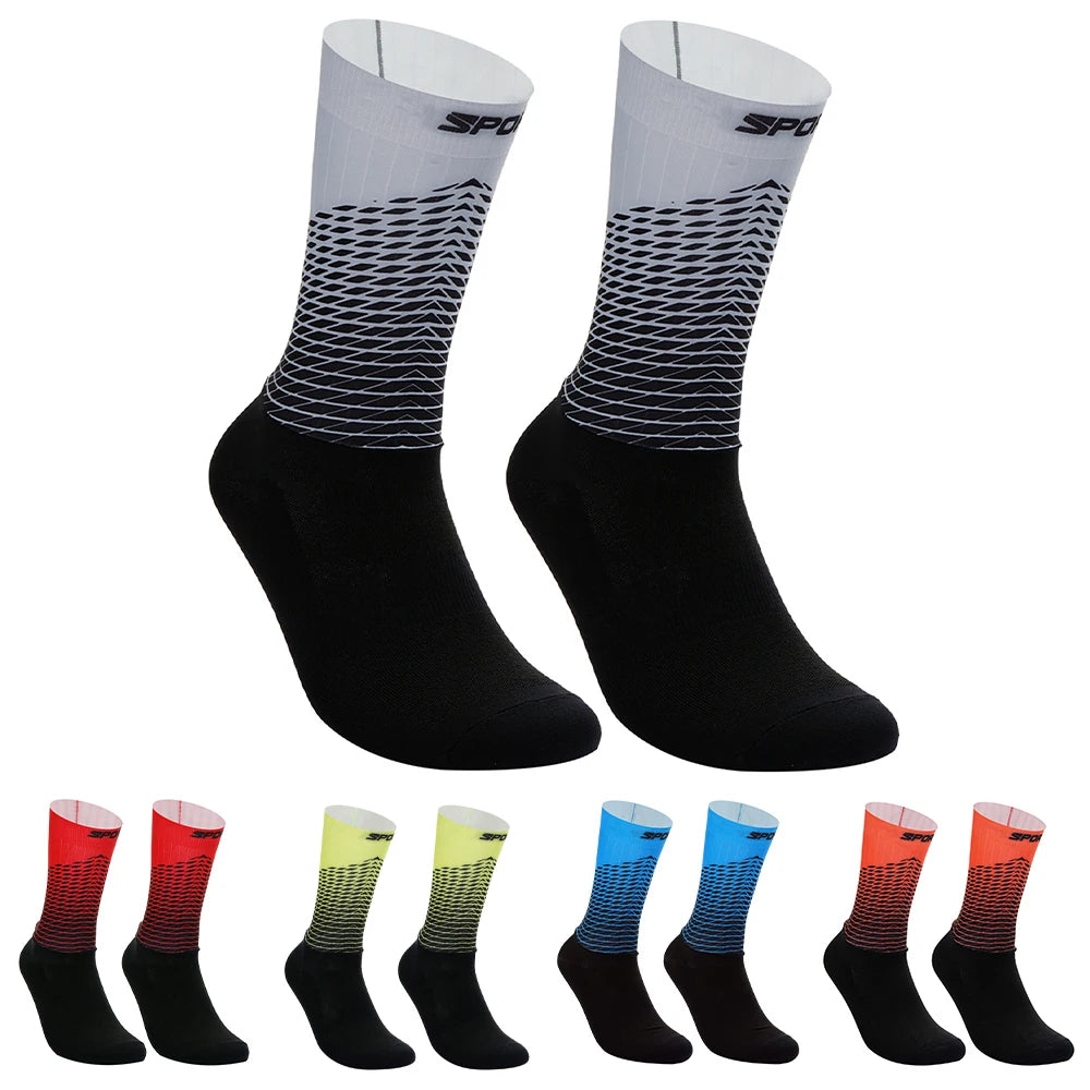 Chaussettes de sport de compression pour hommes et femmes, cyclisme