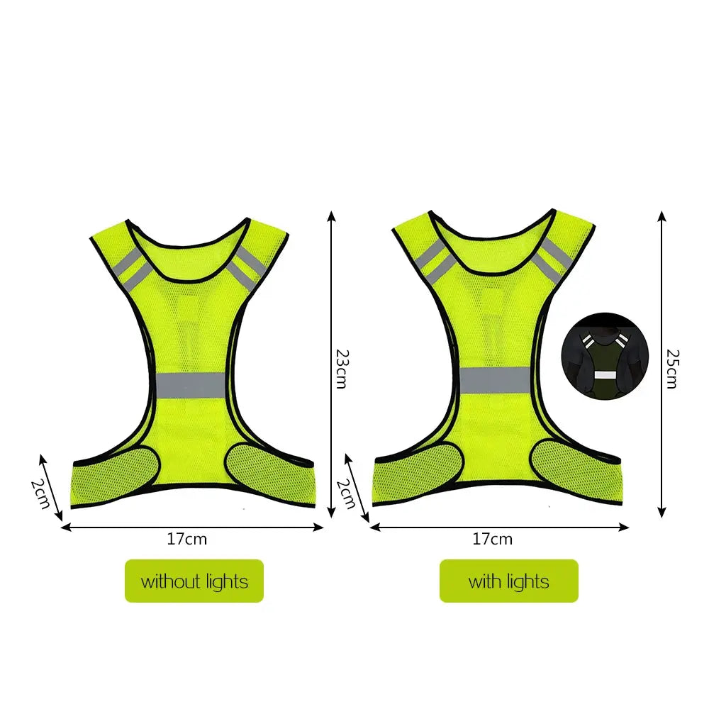 Gilet de sécurité réfléchissant pour course à pied, gilet multi-réglable pour la randonnée et le camping SportMix