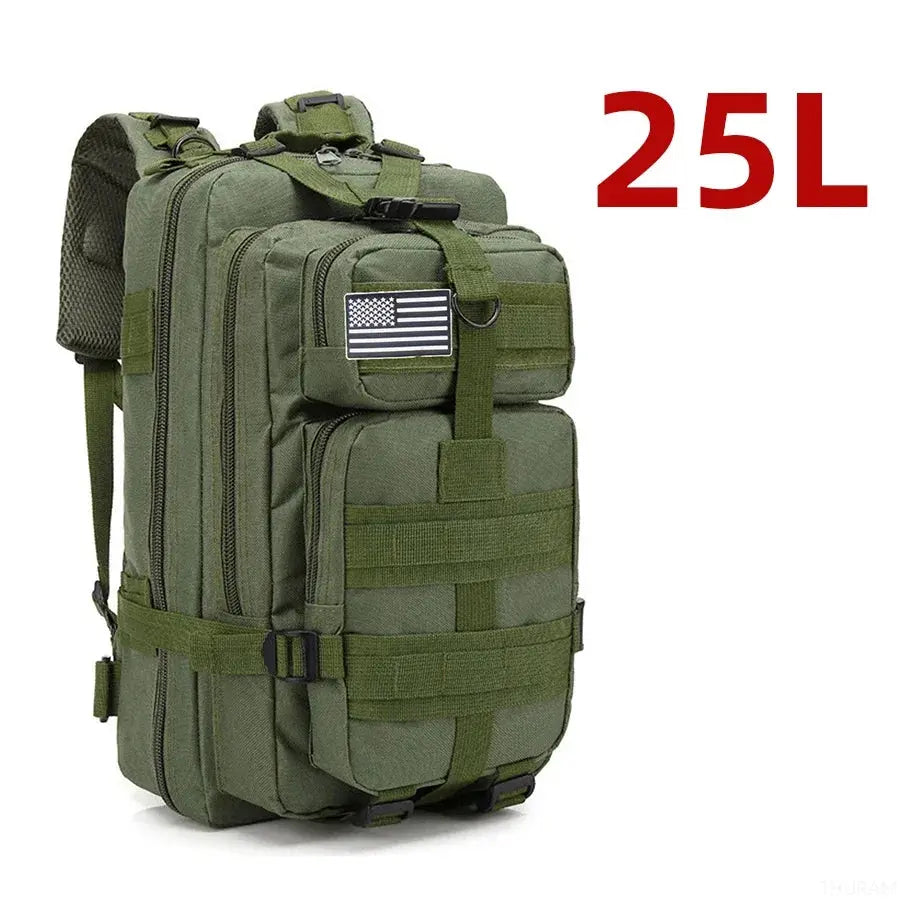 Sac à dos 25L/50L imperméable, nylon 1000D, multi-activités - randonnée, camping, chasse, pêche, trekking SportMix