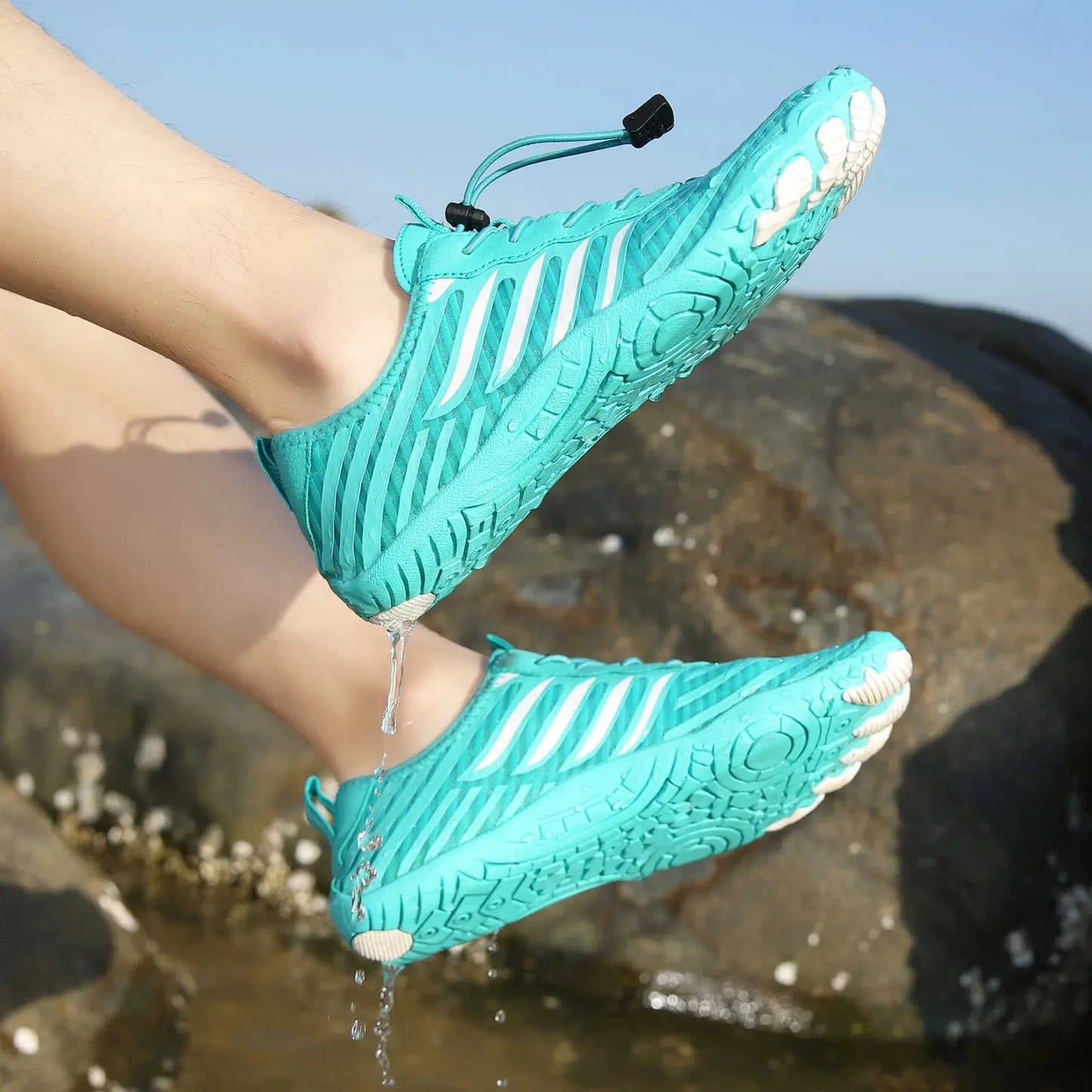 Chaussures d'eau à semelle en caoutchouc pour hommes et femmes, chaussures de plage, séchage rapide, sports de plein air, natation, escalade, fitness, loisirs